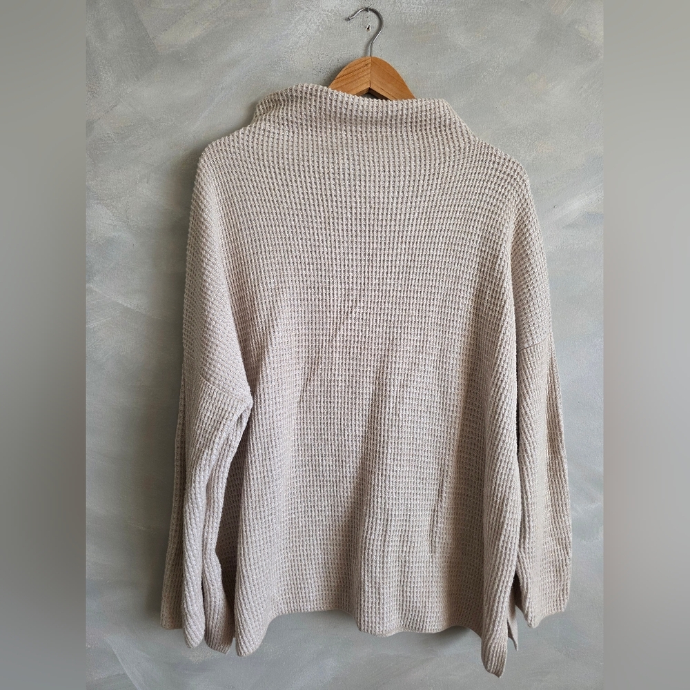 Eileen Fisher Funnel Neck Organic Cotton Tencel Blend Sweater XL - Picture 9 of 11